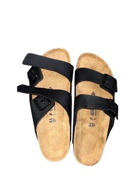 Birkenstock Black Two-Strap Men’s Sandals with Buckles